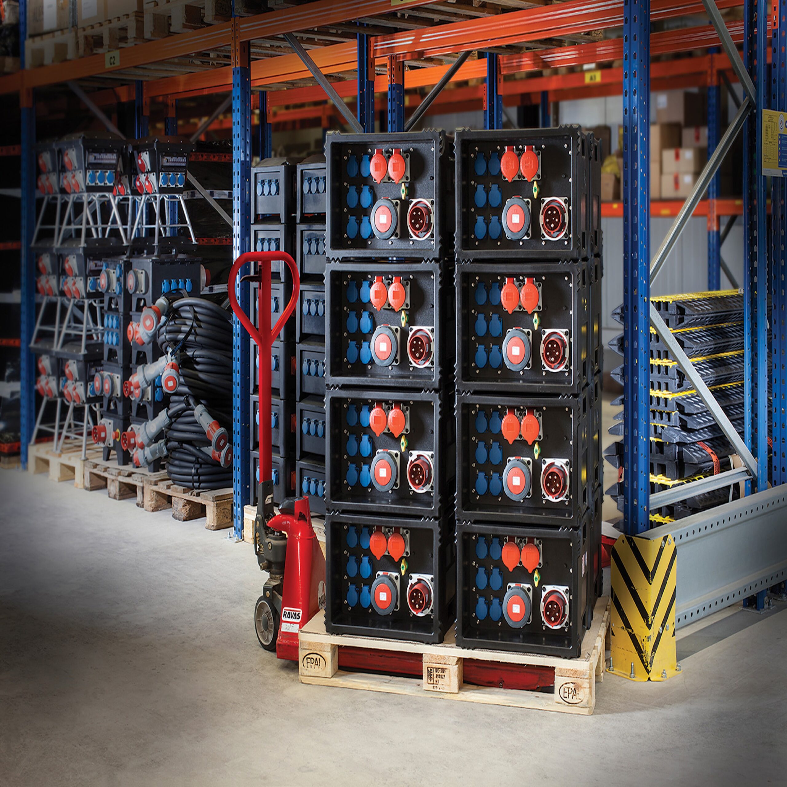Stroomverdelers en materialen van Event Link Solutions